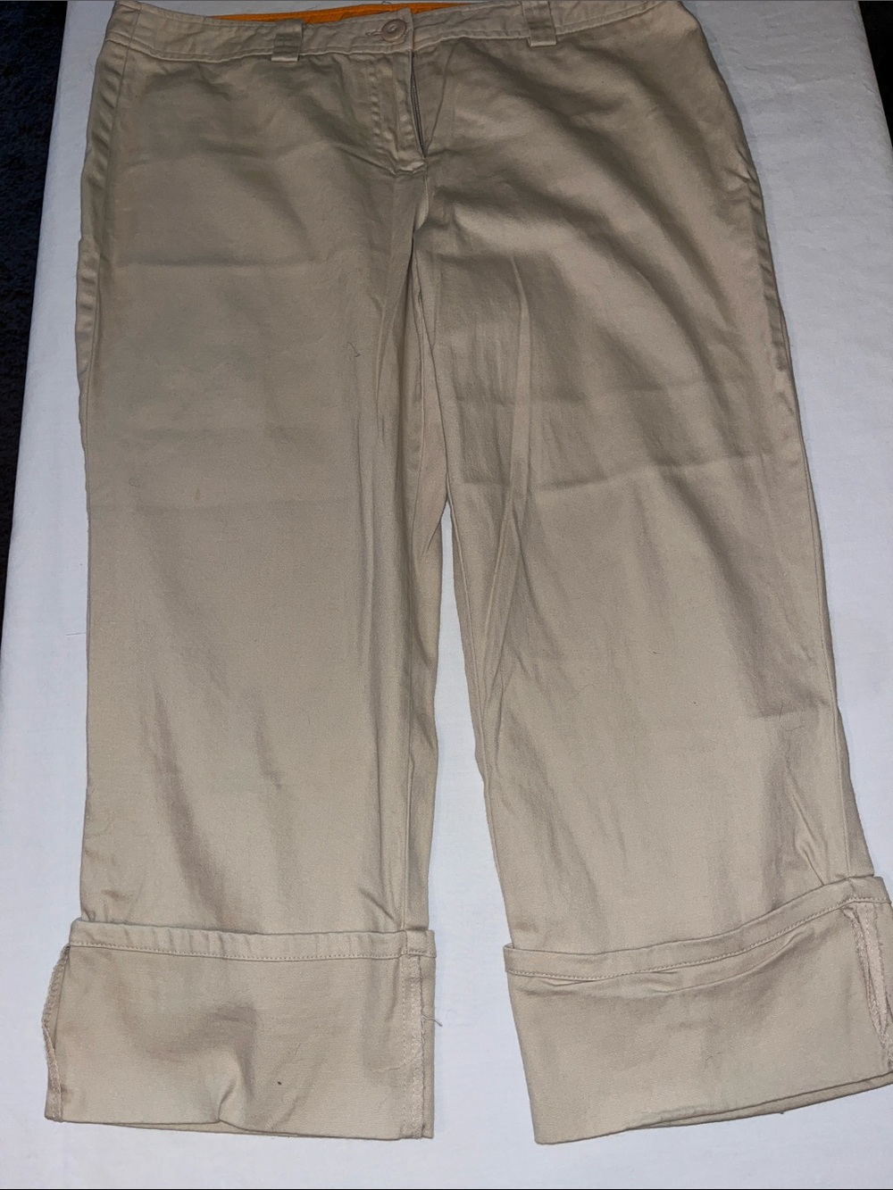 No Boundaries Beige capris wide cuff